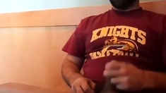 Bearded Bro Public Jerk Off in A Coffee Shop