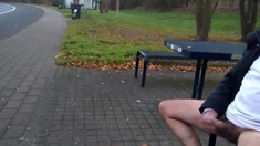 German Daddy Wanking Outdoor