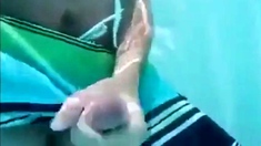 Jerk off under water