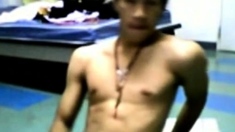 Cute Thai guy jerk and cum