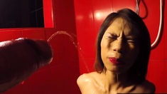 Flat Chested Thai Ladyboy Pissing And Bj