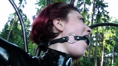 Beautiful fetish anus actions with latex and bdsm