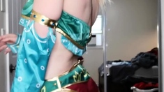 Amateur Webcam Cute Teen Plays Solo with Big Dildo
