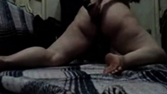 BBW Arab Lady in Amateur Webcam Show with Cucumber