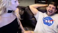 MILF amateur handjob blonde on knees receiving bukkake