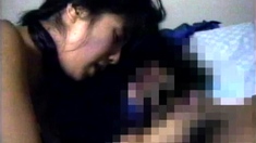 Erotic amateur girl giving blowjob and titjob in POV