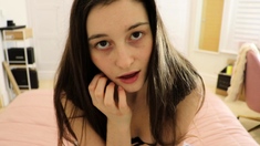 Hot brunette from squirt masturbating on webcam