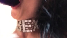 Big cock EXGF interracial busty geek coed blowjob