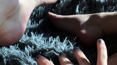 Foot fetish Close up feet and toes tease