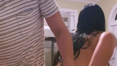 Amateur brunette fucked hardcore