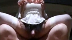 Asian Crossdresser Rides a Cock Amateurly