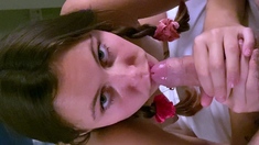 Amateur close up blowjob and facial