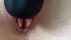 Amateur close up ass toying