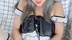 Japanese teen hello mikity toyed and facialized