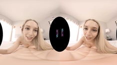 Blonde teen Kiara Knight hot POV blowjob and fucking on cam