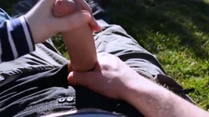 Backyard Handjob and Orgasm with German MILF