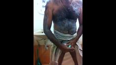 Big-cock Indian Daddy Showers His Huge Man Meat