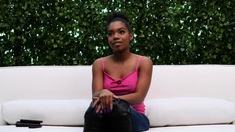 Small tit brunette gives a nice hard blowjob and fuck