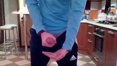 Cumming In My New Kitchen With My Big Cock