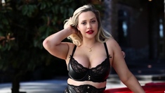 Huge tits MILF posing in hot lingerie