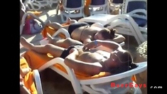 Daddies' Big Cocks Bulging In The Pool