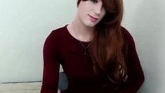 Redhead Twink Crossdresser Erica Amateur Solo Video
