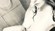 Amateur Brunette Double Toying On Webcam