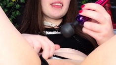 Close Up Pierced Twat Toying