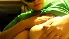 unknown sexy bbw lactating on webcam