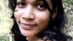 srilankan awanthi nangi undressing in a forest