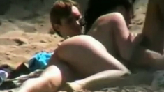 Blowjob on the beach