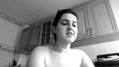 Lovely Amateur teen brunette masturbating outdoor