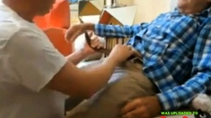 Grandpa Enjoy Blowjob By Young Man
