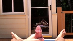 Cumming While Outside Tanning